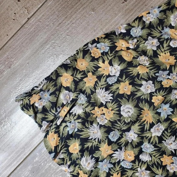 Sag Harbor Vintage Floral Pull On Slip Mini Skirt Size Large Schoolgirl EUC - Picture 9 of 14